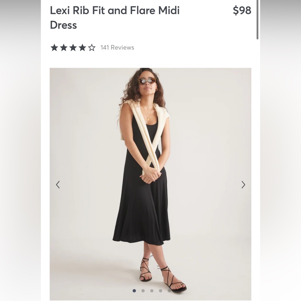 Marine Layer Lexi Rib Fit and Flare Midi Dress